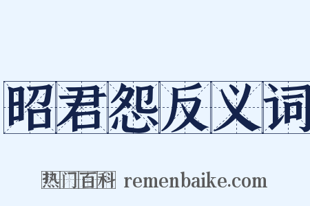 昭君怨反义词是什么意思的图片